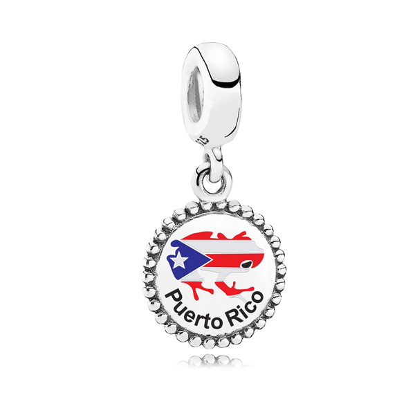 Engraved Frog Flag Puerto Rico