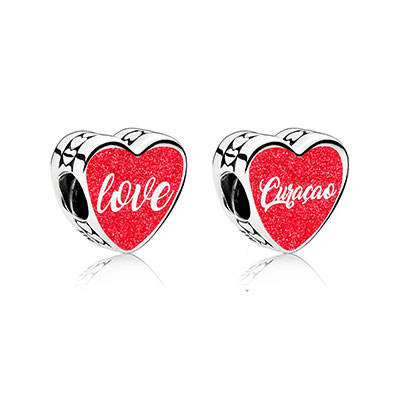 Curacao Love Glitter Heart
