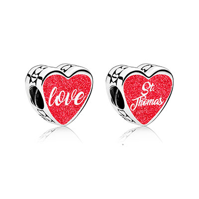 St. Thomas Love Glitter Heart