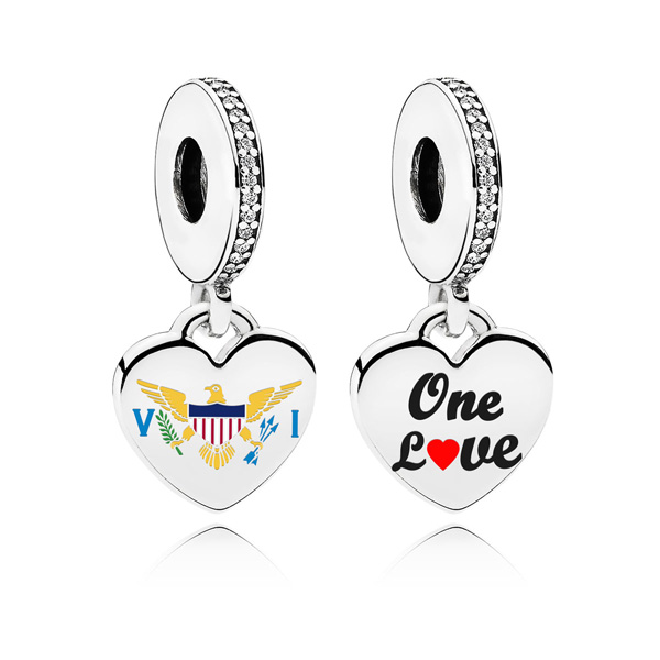 Engraved One Love St.Thomas Heart