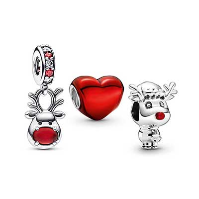 Christmas Reindeer Charm Set