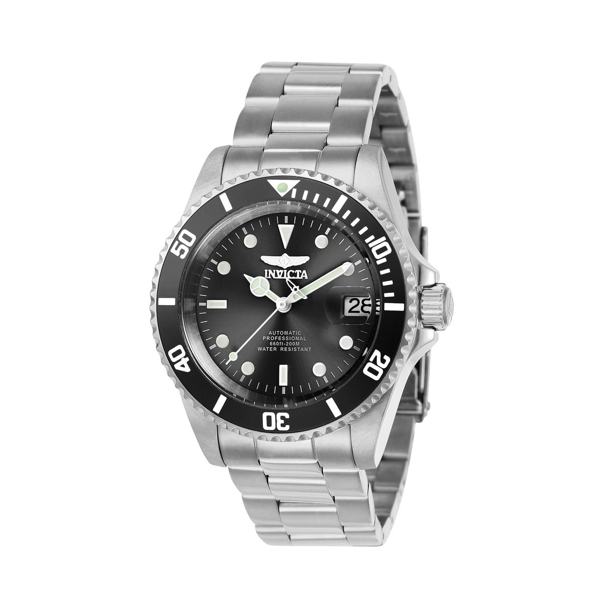 Invicta Men's 24760 Pro Diver Automatic 3 Hand Black Dial Watch