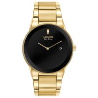 Citizen Men's Eco-Drive Axiom Black Dial Gold Tone Stainless Steel