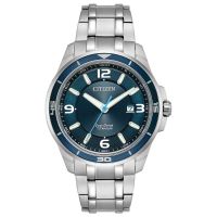Citizen Men's Eco-Drive Ti+IP Blue Dial Titanium