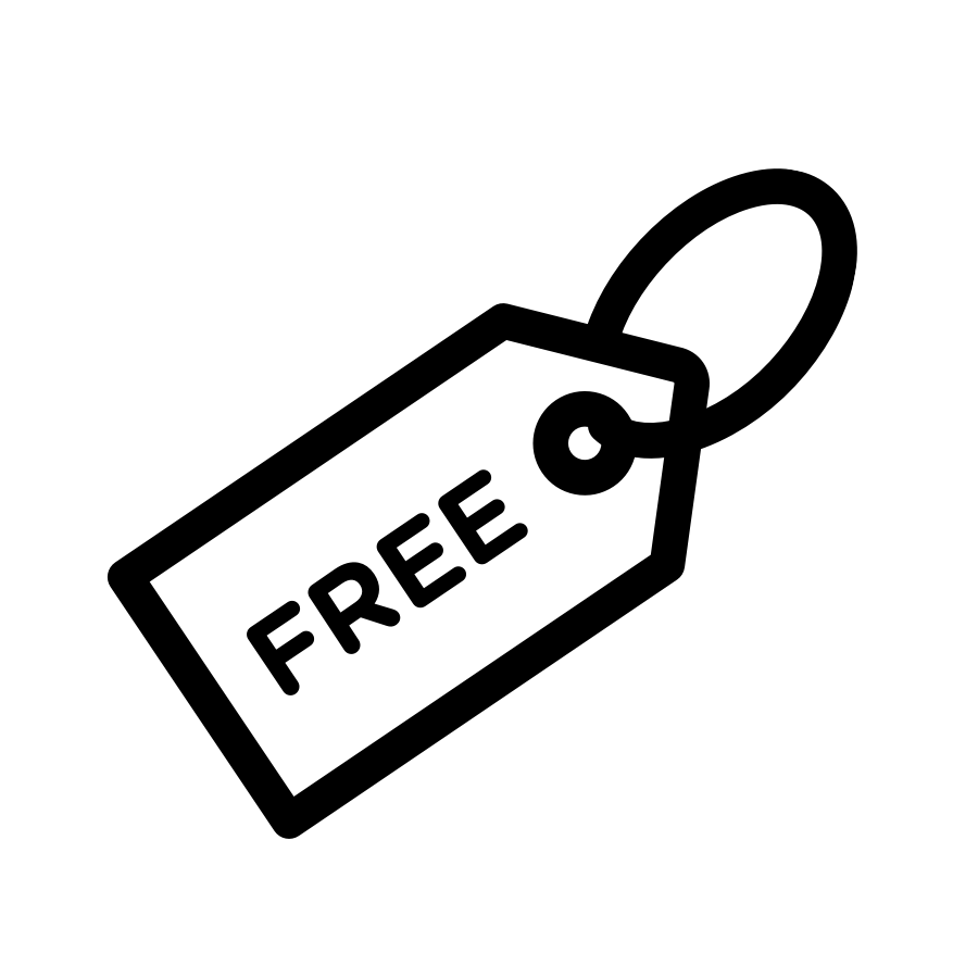 Black Tax-Free Icon